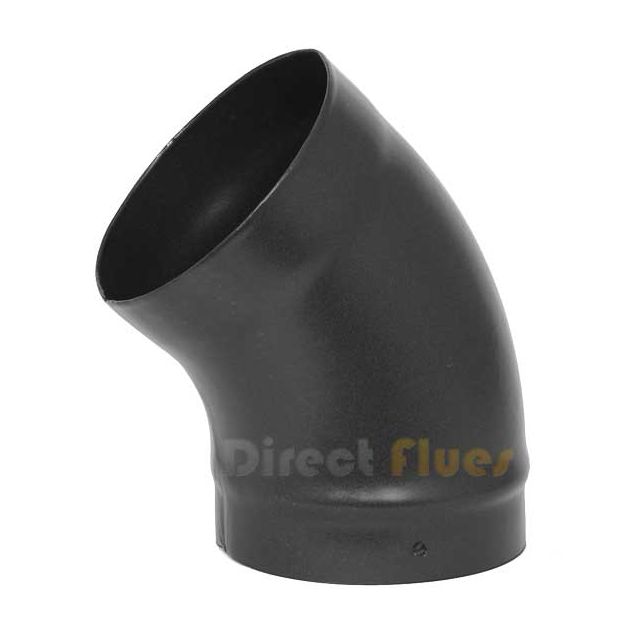 45 degree elbow (5 inch) matt black