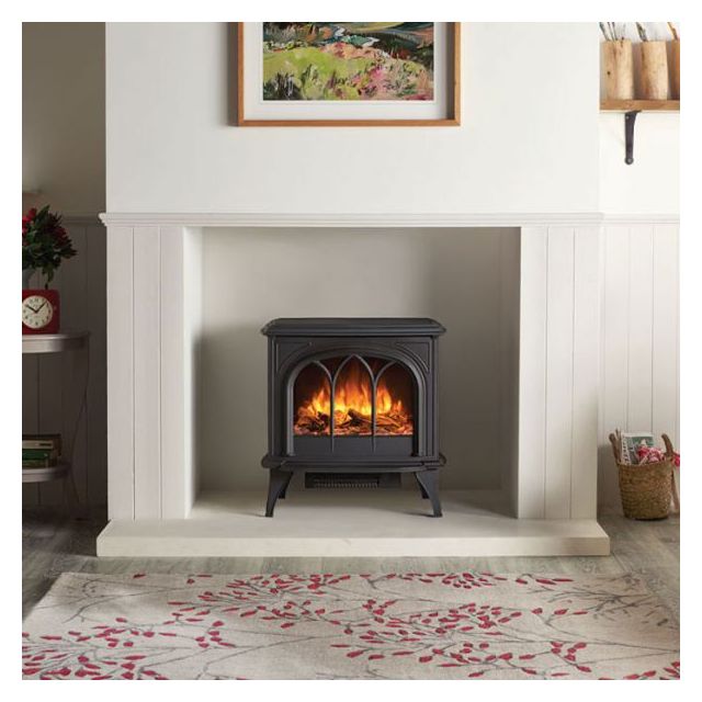 Gazco Huntingdon 40 Electric Stove with Tracery Door