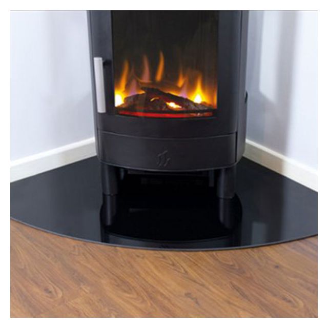 ACR BLACK GLASS CORNER HEARTH