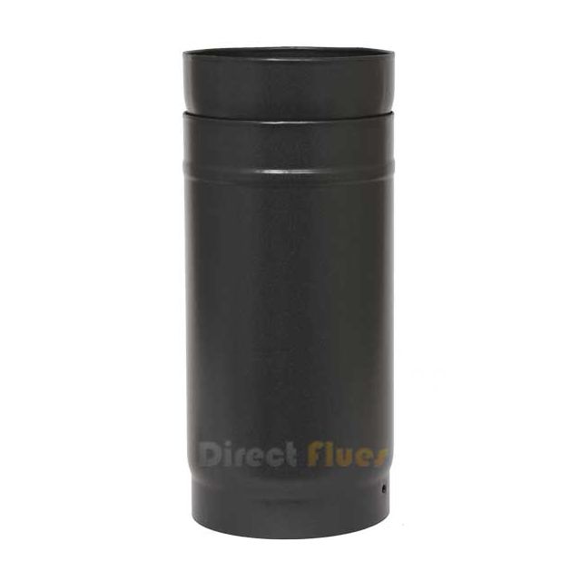 Adjustable Plain Stove Pipe 350mm-550mm (5 inch) Matt Black