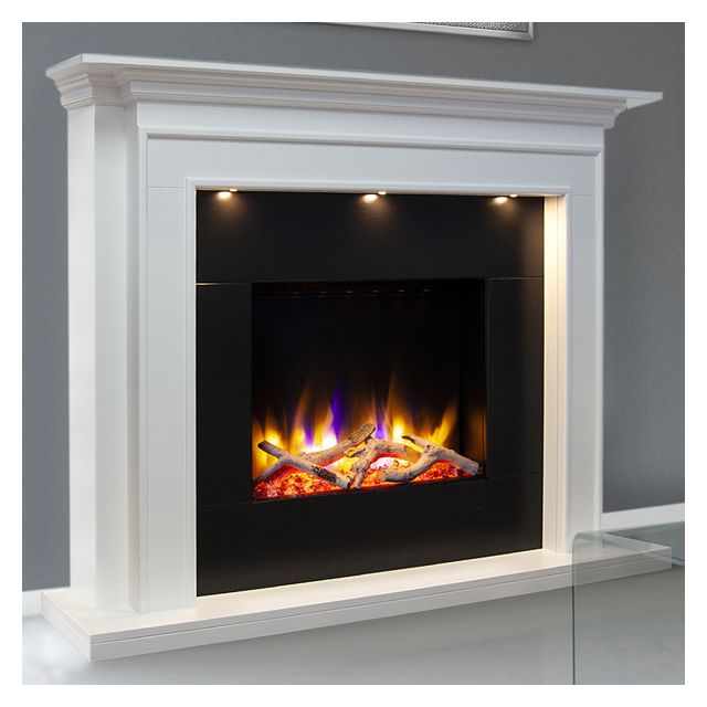 Celsi Ultiflame VR Canelo Illumia Electric Fireplace Suite