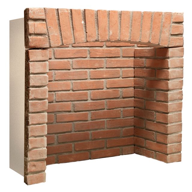 Gallery Rustic Brick Including Arch 4 Piece Fireplace Chamber Panels