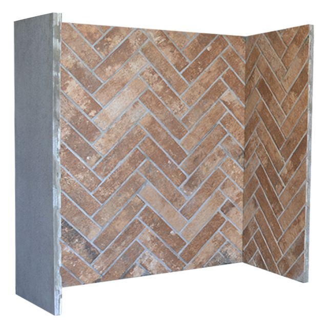 Gallery Highland Red Herringbone Fireplace Chamber Panels