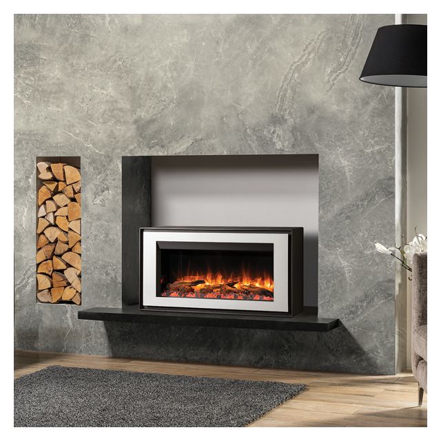 Gazco Liberty 85 Electric Stove - Black Front