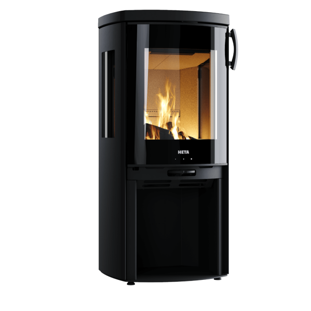 Heta Icon-Line Moderna 6kw Wood Stove with Side Windows