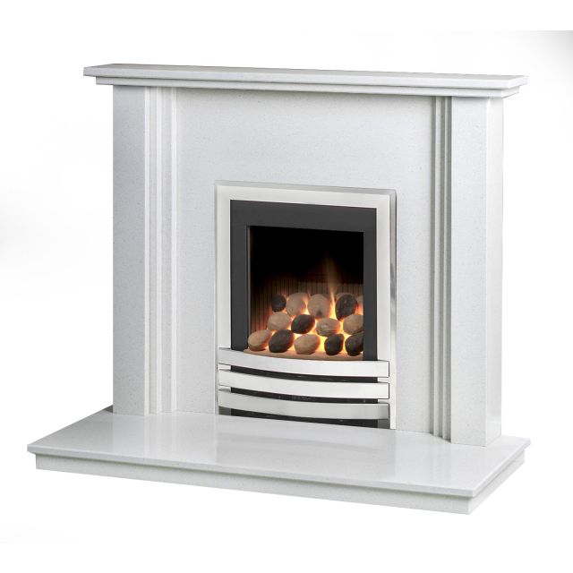 Caterham Nevada 38 Inch Fireplace - Carrara White