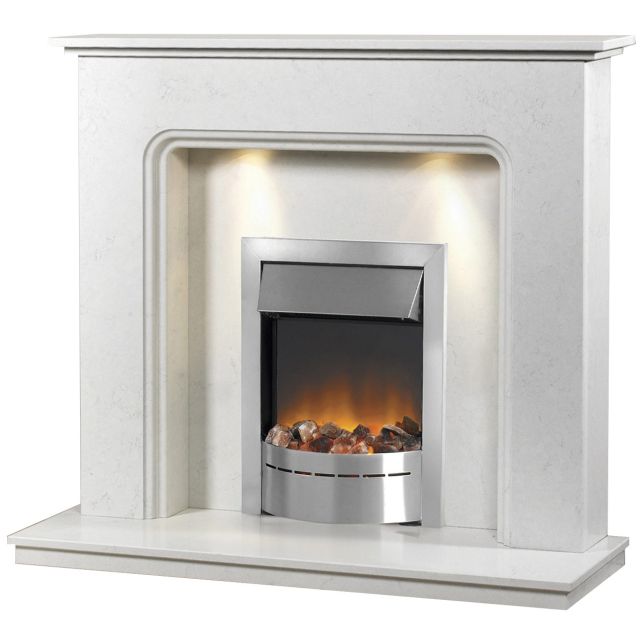 Caterham Turin 48 Inch Fireplace - Branco Veios