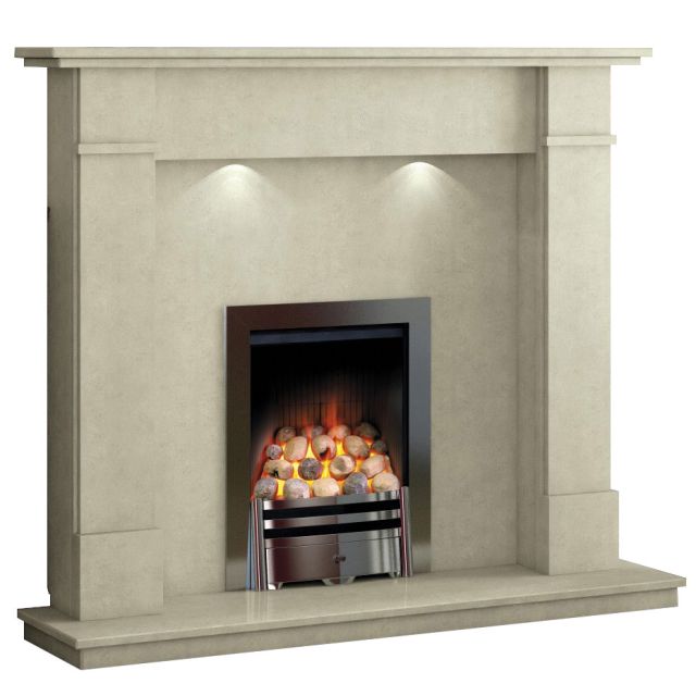 Caterham Windermere 54 Inch Fireplace - Bianca Beige