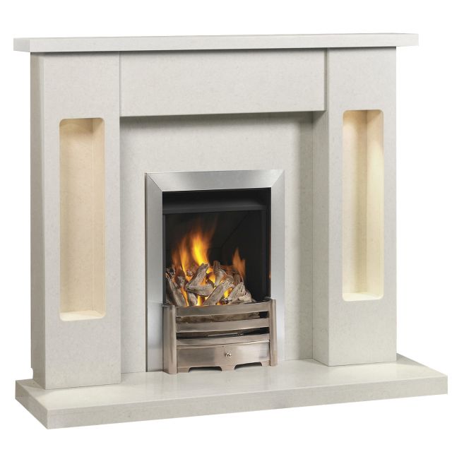 Caterham Melbourne 54 Inch Fireplace - Arctic White