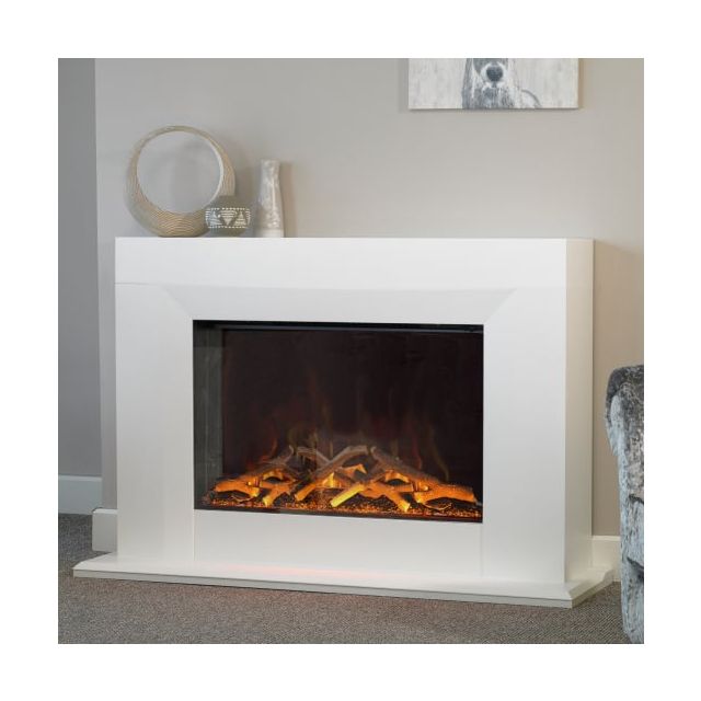 Ex-Display Evonic Kibo White Electric Fire Suite