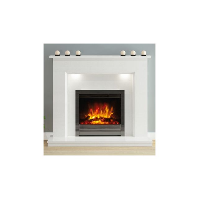 FLARE Collection by Be Modern Madalyn Marble Electric Fireplace Suite