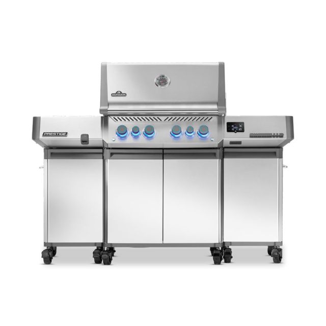 Napoleon Prestige Connected Gas BBQ with Under Side Table Cabinets | NEW FOR 2026