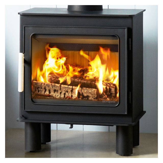 Nordpeis Bergen Matt Black 4Kw Woodburning Stove 