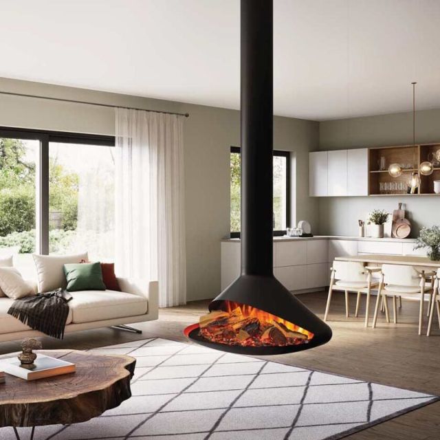 Onyx Orbit Suspended Electric Fire