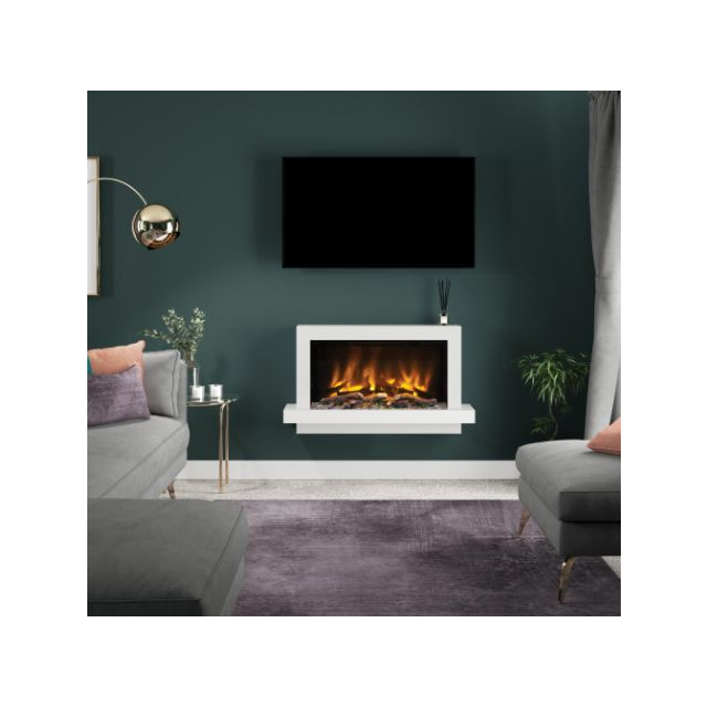 Be Modern 41" Huxton Pryzm 5D 750 Timber Wall/M Suite: Ash White