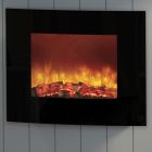 FLARE Collection By Be Modern Quattro Wall Mounted Electric Fire - Curved Black Glass