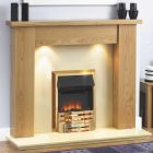 GB Mantels 54" Woodcote Oak Fireplace Suite