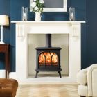 Stovax Huntingdon 30 Eco Design Wood Burning Stove with Tracery Door