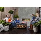 Faber Mood Natural Gas Log Flueless Gas Fire - Corten Steel Interior