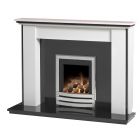 Caterham Stanstead 54 Inch Fireplace - Arctic White W/ Black Granite