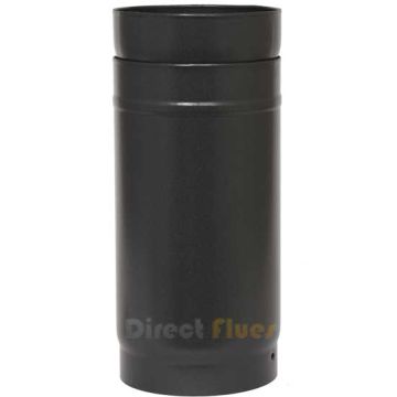 Adjustable Plain Stove Pipe 350mm-550mm (5 inch) Matt Black