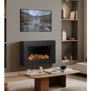Evonic Chiswick SL Frame Wall Mounted Electric Fireplace Suite