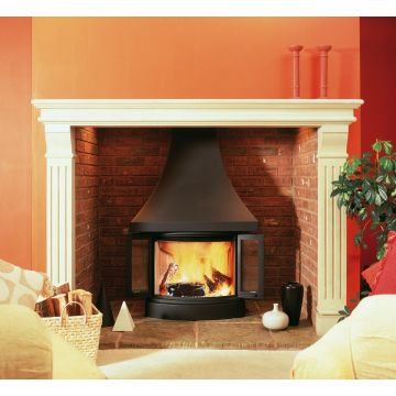 Nordpeis Heratage N25 Matt Black 12Kw Woodburning Stove 