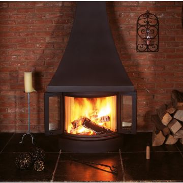 Nordpeis Heritage N22 Matt Black 8Kw Woodburning Stove 