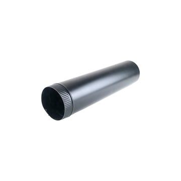 One Meter Flue Pipe 6 Inch Diameter - Matte Black