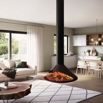 Onyx Orbit Suspended Electric Fire