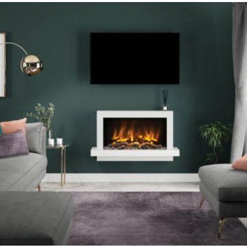 Be Modern 41" Huxton Pryzm 5D 750 Timber Wall/M Suite: Ash White