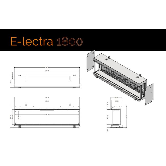Evonic Kinver 1800 Deep (formerly E-Lectra 1800) Electric Fire