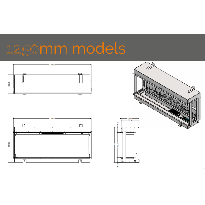 Evonic E1250 Electric Fire