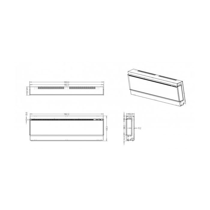 Firez 1800 Slimline Electric Fire
