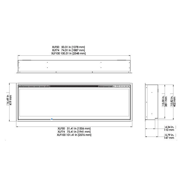 Dimplex Ignite XL 74 Inset Electric Fire