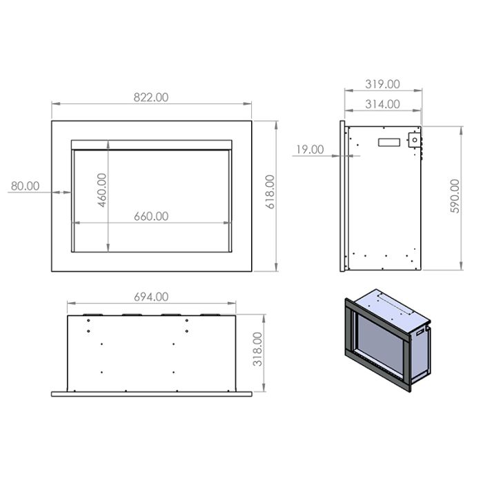 ACR Seren 70 LCD Electric Fire