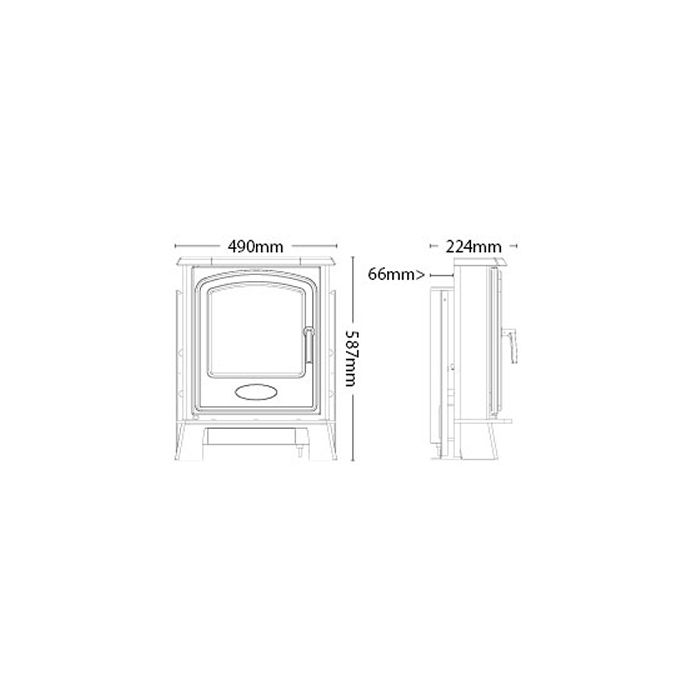 Brosley Hereford Up to 2kW inset electric stove