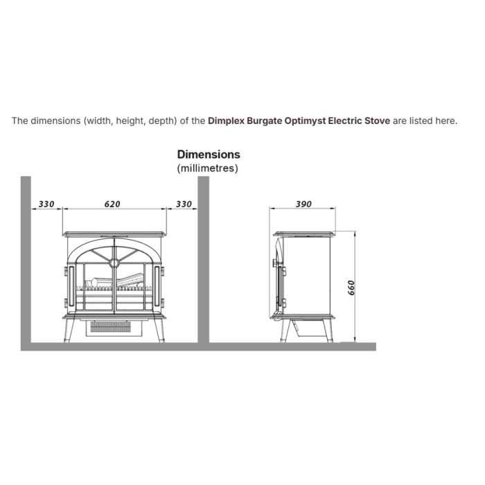 Dimplex Burgate Optimyst Electric Stove