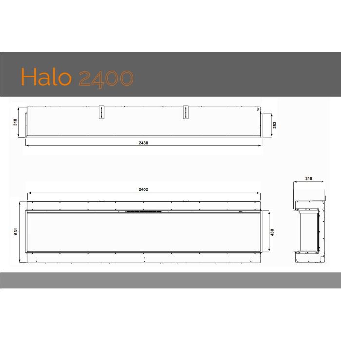 Evonic Halo 2400 Electric Fire