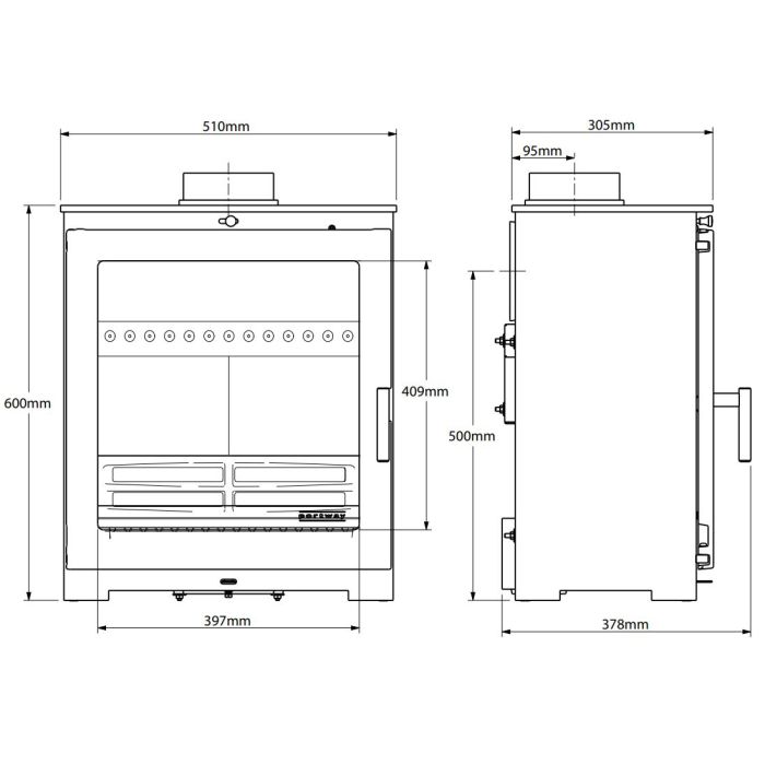 Portway Arundel XL Multifuel Stove