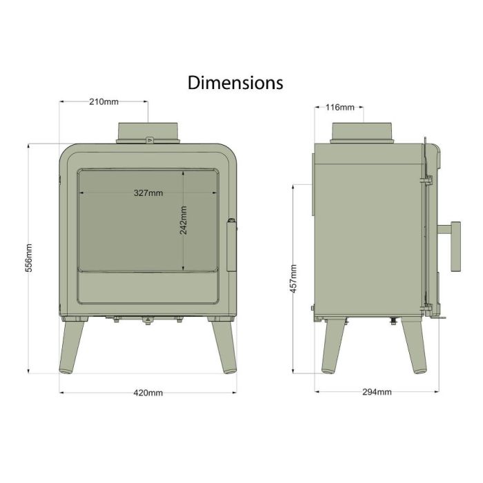 Ekol Bug Multi Fuel / Wood Burning Stove