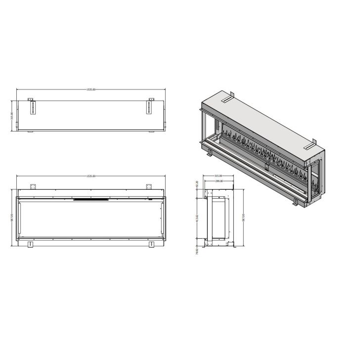 Evonic E1500 Built In Electric Fire