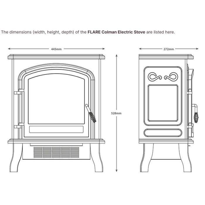 FLARE Collection By Be Modern Colman LED Electric Stove