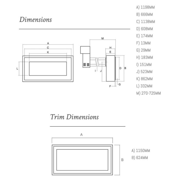 Wildfire BF960SL Wall Inset Balanced Flue Gas Fire
