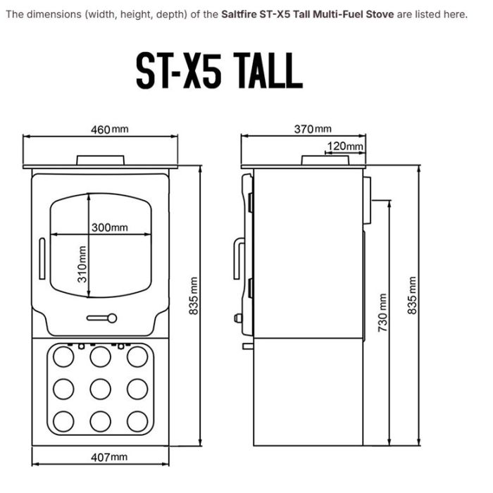 Saltfire ST-X5 Tall Stove