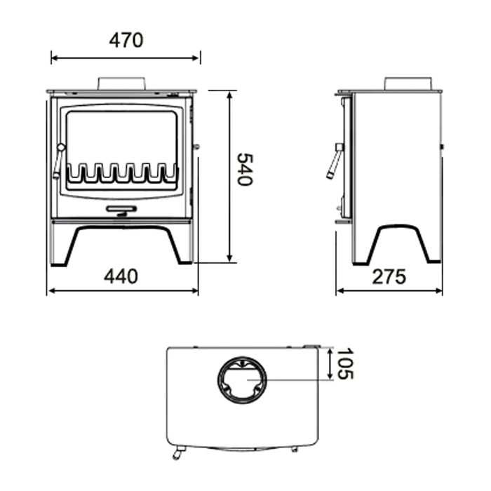 Cast Tec Horizon 5 Wood Burning / Multi Fuel Stove