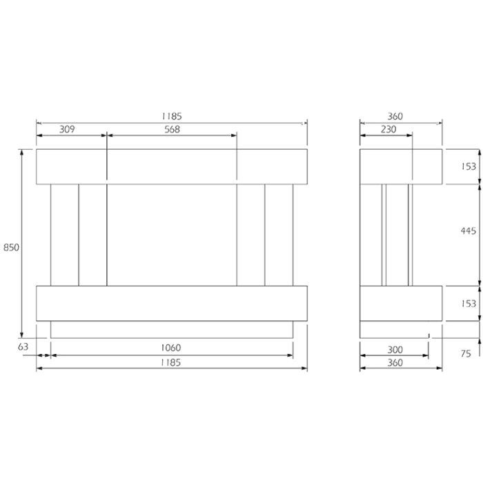 Celsi DLX 600 Toronto HD Illumia Electric Fireplace Suite