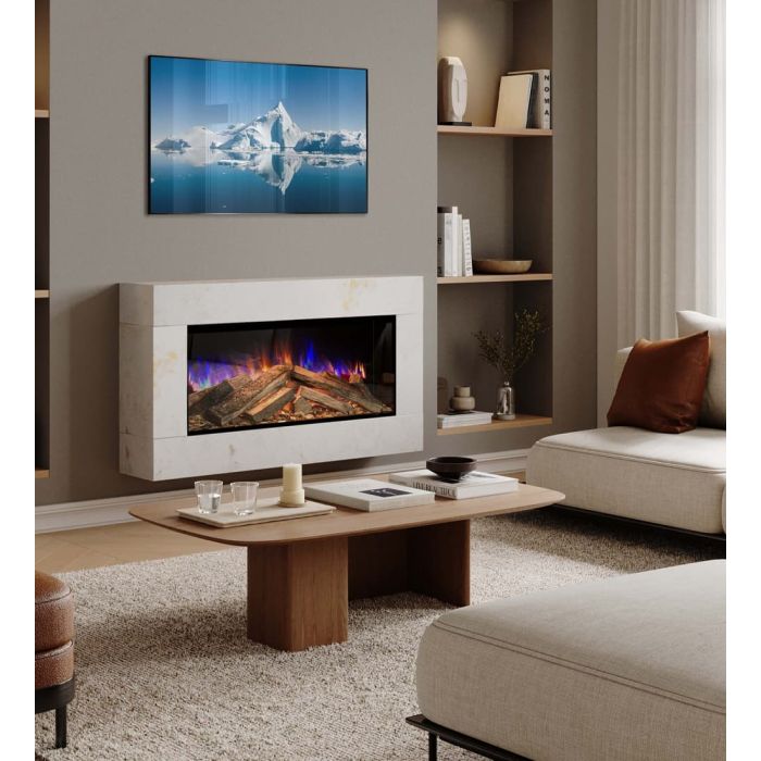 Evonic Chiswick SL Frame Wall Mounted Electric Fireplace Suite