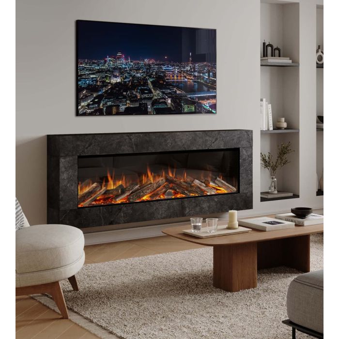 Evonic Chiswick SL Frame Wall Mounted Electric Fireplace Suite