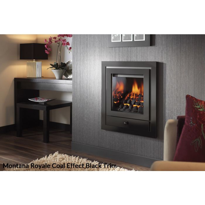 Crystal Montana HE Hole In The Wall Gas Fire - Royale Trim